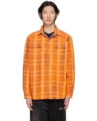 orange Flanell Langarmhemd mit Karomuster von NotSoNormal