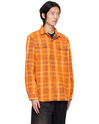 orange Flanell Langarmhemd mit Karomuster von NotSoNormal