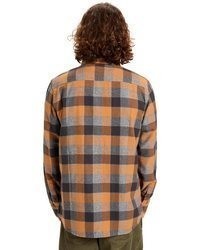 orange Flanell Langarmhemd mit Schottenmuster von Quiksilver