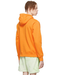 orange Fleece-Pullover mit einem Kapuze von Nike