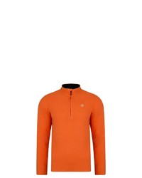 orange Fleece-Pullover mit einem Reißverschluss am Kragen von dare2b