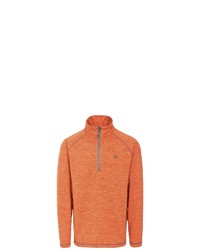 orange Fleece-Pullover mit einem Reißverschluss am Kragen von Trespass