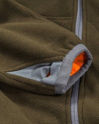 orange Fleece-Pullover mit einem Reißverschluß von Merkel Gear