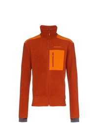 orange Fleece-Pullover mit einem Reißverschluß von Norrona
