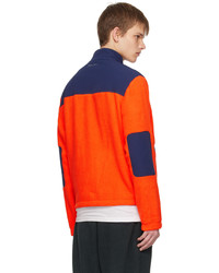 orange Fleece-Pullover mit einem Reißverschluß von Outdoor Voices