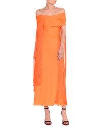 orange Kleid mit Fransen