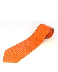 orange gepunktete Krawatte