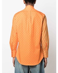orange gepunktetes Langarmhemd von ERL