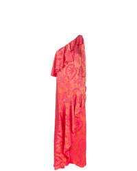 orange gerade geschnittenes Kleid mit Rüschen von Temperley London