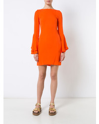 orange gerade geschnittenes Kleid von Haney