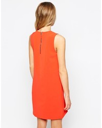 orange gerade geschnittenes Kleid