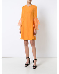 orange gerade geschnittenes Kleid von Galvan