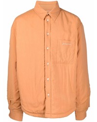 orange gesteppte Shirtjacke von Jacquemus