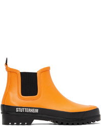 orange Gummi Chelsea Boots von Stutterheim