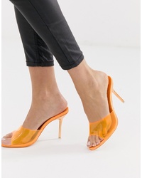 orange Gummi Sandaletten