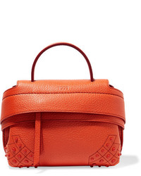 orange Gummi Shopper Tasche mit Reliefmuster von Tod's