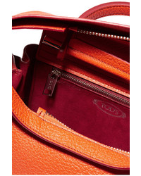 orange Gummi Shopper Tasche mit Reliefmuster von Tod's