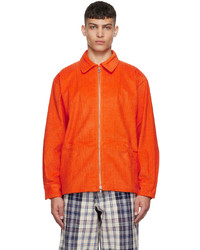 orange Harrington-Jacke aus Cord