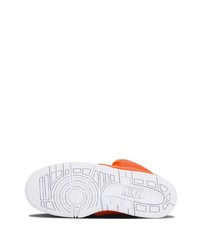 orange hohe Sneakers aus Leder mit Schlangenmuster von Nike