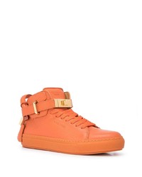 orange hohe Sneakers aus Leder von Buscemi