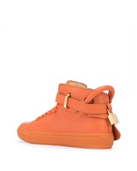 orange hohe Sneakers aus Leder von Buscemi