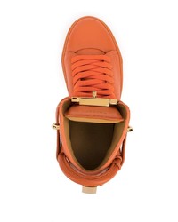 orange hohe Sneakers aus Leder von Buscemi