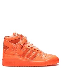 orange hohe Sneakers aus Leder von adidas