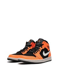 orange hohe Sneakers aus Leder von Jordan