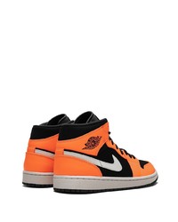 orange hohe Sneakers aus Leder von Jordan