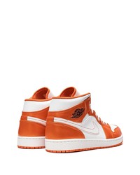 orange hohe Sneakers aus Leder von Jordan