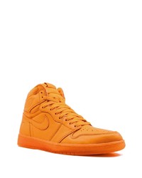 orange hohe Sneakers aus Leder von Jordan