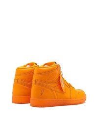 orange hohe Sneakers aus Leder von Jordan