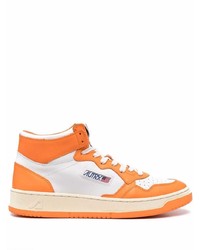 orange hohe Sneakers aus Leder von AUTRY