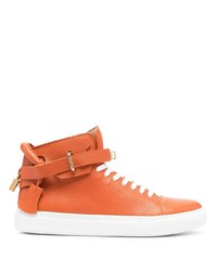 orange hohe Sneakers aus Leder von Buscemi