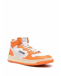 orange hohe Sneakers aus Leder von AUTRY