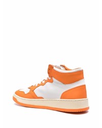 orange hohe Sneakers aus Leder von AUTRY