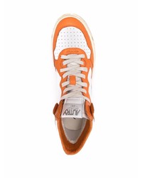 orange hohe Sneakers aus Leder von AUTRY