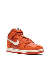 orange hohe Sneakers aus Leder von Nike