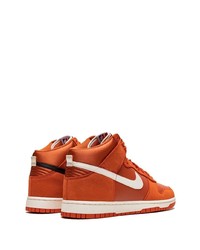 orange hohe Sneakers aus Leder von Nike