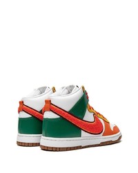 orange hohe Sneakers aus Leder von Nike