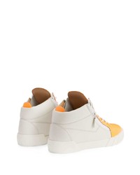 orange hohe Sneakers aus Leder von Giuseppe Zanotti