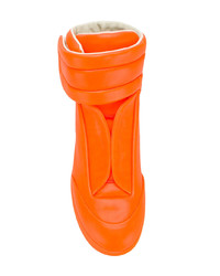 orange hohe Sneakers aus Leder von Maison Margiela