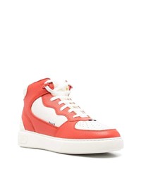 orange hohe Sneakers aus Leder von Bally