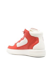 orange hohe Sneakers aus Leder von Bally