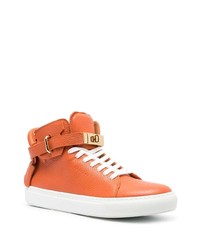 orange hohe Sneakers aus Leder von Buscemi