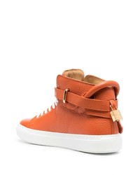 orange hohe Sneakers aus Leder von Buscemi