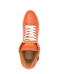 orange hohe Sneakers aus Leder von Buscemi