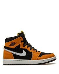 orange hohe Sneakers aus Leder von Jordan