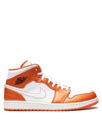 orange hohe Sneakers aus Leder von Jordan