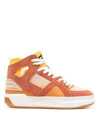 orange hohe Sneakers aus Leder von Just Don